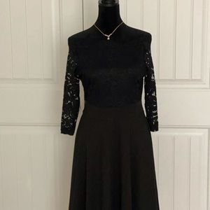 Women’s Vintage Floral lace Party Dress-Medium